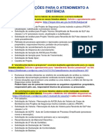 Instruções para o Atendimento A Distância