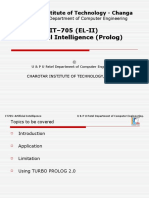 IT-705 (EL-II) Artificial Intelligence (Prolog) : Charotar Institute of Technology - Changa