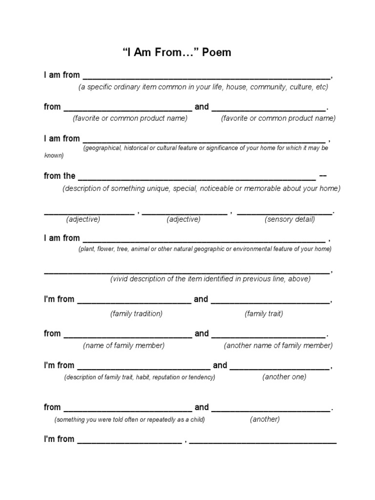 template-i-am-from-poem-activity-pdf