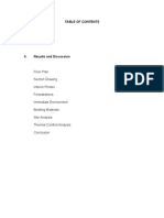 Floor Plan Section Drawing Interior Photos Fenestrations Immediate Environment Building Materials Site Analysis Thermal Comfort Analysis Conclusion