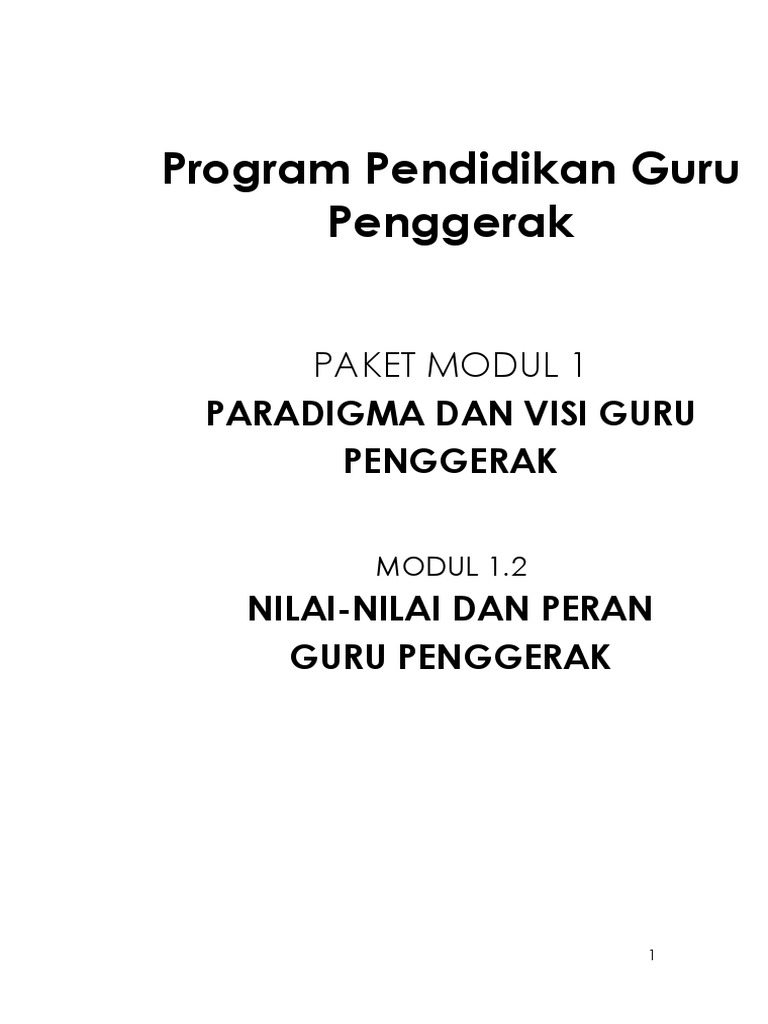 Nilai dan Peran Guru Penggerak | PDF | Karier & Perkembangan