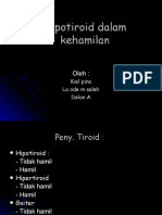 Hipotiroid Dalam Kehamilan