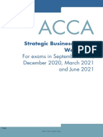 Strategic Business Leader (SBL) Workbook 2020 & 2021 (8352)