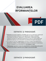 Evaluarea Performanțelor