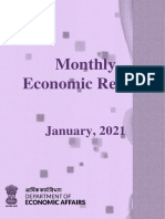 Monthly Economic Review Highlights India's Continued Economic Recovery in January 2021/TITLE