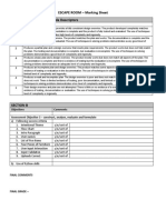 ESCAPE ROOM - Marking Sheet IBO - Computer Science Grade Descriptors