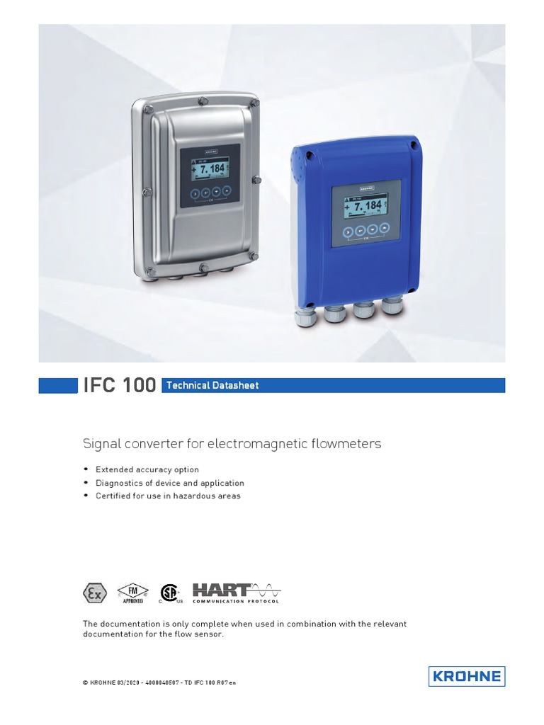 TD IFC100 en 200227 4000040507 R07 PDF Flow Measurement