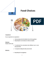 Food Choices 8: Competencies You Are Expected To Be Competent in