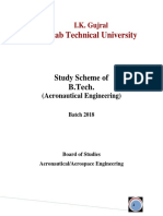Punjab Technical University: Study Scheme of B.Tech