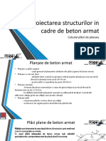 Proiectarea Structurilor in Cadre de Beton Armat: Calculul Plăcii de Planșeu