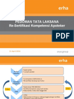 Pedoman Tata Laksana Re-Sertifikasi Kompetensi Apoteker