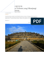 Candi Borobudur Candi Buddha Terbesar Yang Dikunjungi Jutaan Wisatawan