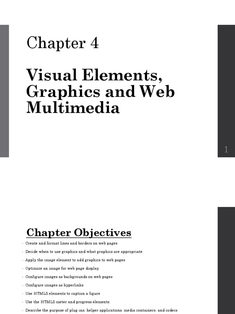 Web Graphics and Multimedia Essentials | PDF | Html Element | Data ...