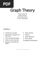 Graph Theory: Lebanese University Faculty of Science BS Computer Science 2 Year - Fall Semester