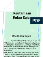 Keutamaan Bulan Rajab