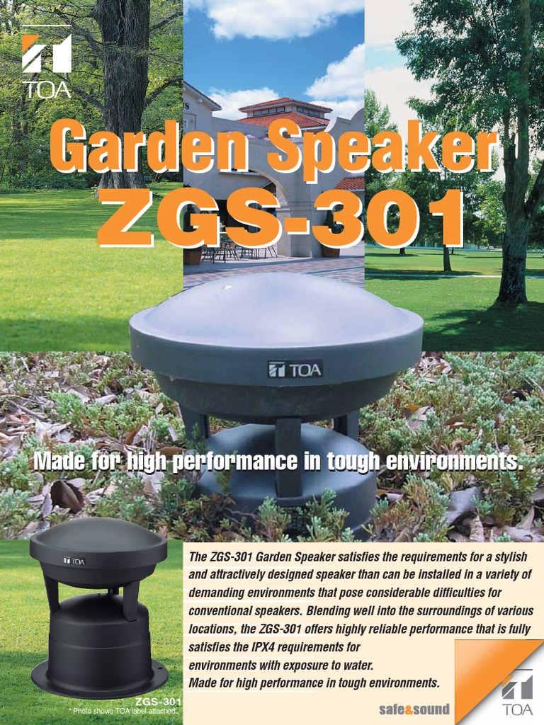 ZGS-301 Garden Speaker Overview | PDF | Loudspeaker | Manufactured Goods