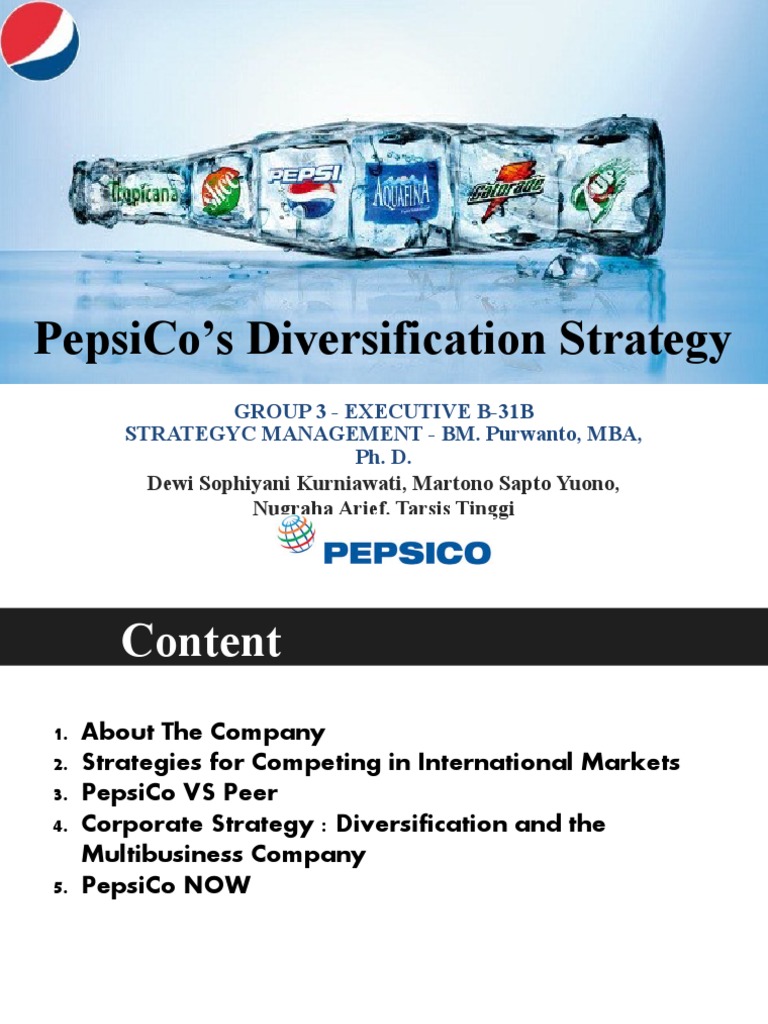 PepsiCo's Diversification Strategy Overview | PDF | Pepsi Co | Food And ...