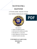 Matematika Ekonomi Fungsi Linier Grafik Fungsi Dan Sistem Persamaan Linier