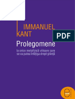 Immanuel Kant Prolegomene