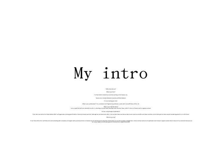 My Intro | PDF