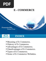 E - Commerce: Presented By