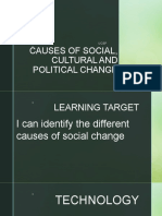 Causes of Social, Cultural & Political Change: Technology, Population, Environment, Social Institutions