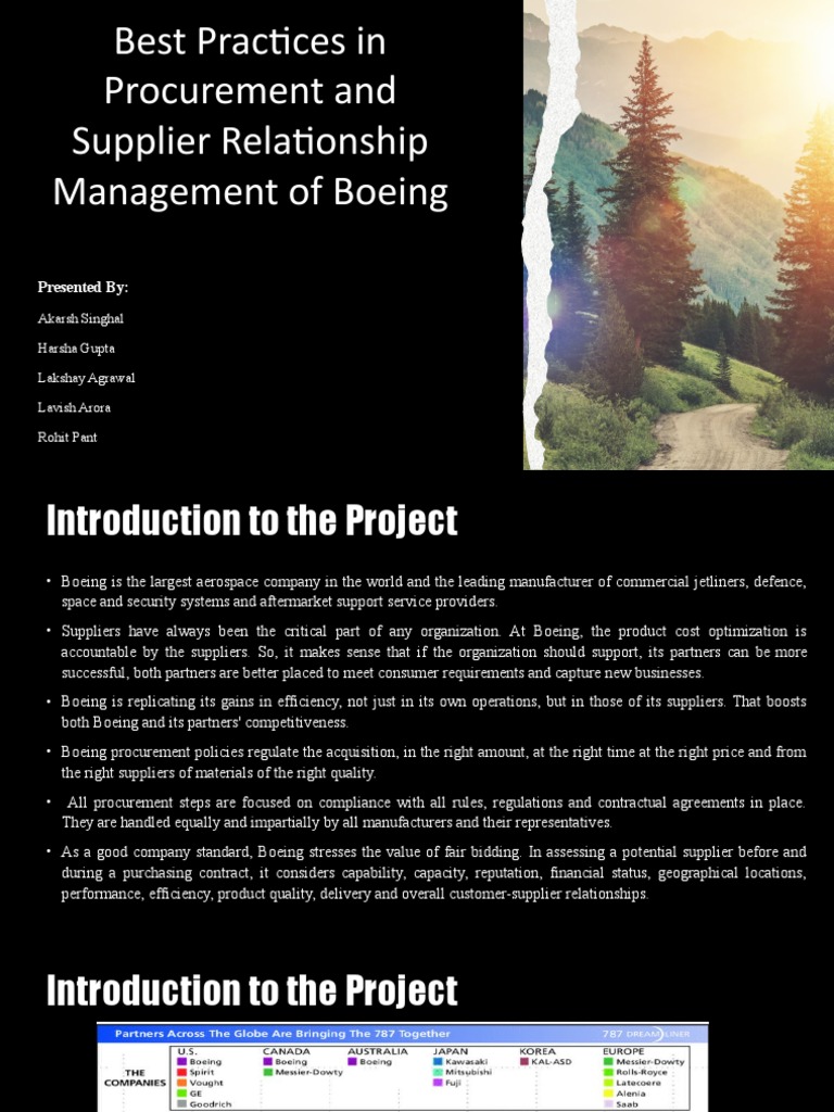 Boeing's Best Practices in Supplier Management | PDF | Procurement | Boeing
