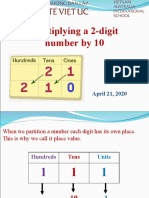 Multiplying A 2-Digit Number by 10: April 21, 2020