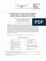 Mathematical Model of Face-Milling Spiral Bevel Gear with Modified Radial Motion (MRM) Correction