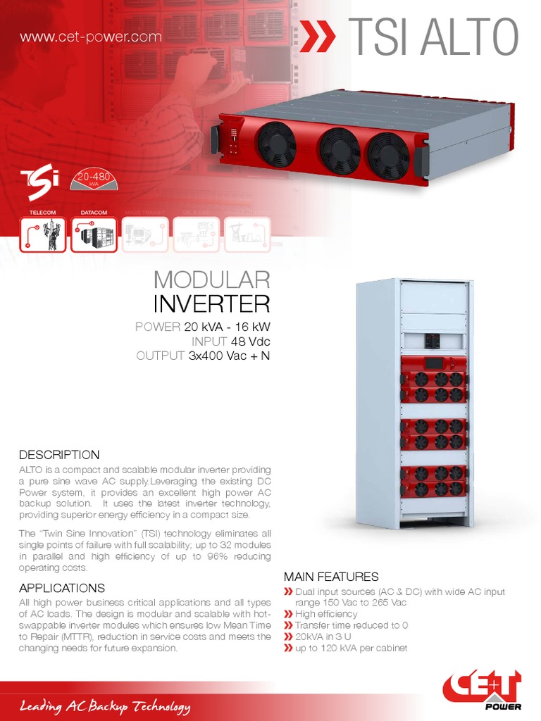 Modular Inverter Solutions for Power Backup | PDF | Power Inverter ...