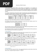 Questions For What-If Analysis