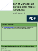 unit 7 - lesson 10 - comparison of monopolistic competition with other market structures