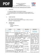 Lesson Plan in Oral Communication in Context