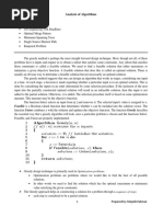 Greedy Model: Analysis of Algorithms