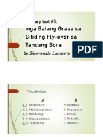 Literary Text #5-Mga Batang Grasa Sa Gilid NG Fly Over Sa Tandang Sora