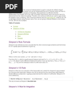 Simpson's Rule Formula