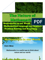 Mathema'cs is a useful way to think about nature and our world