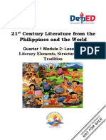 21 Century Literature From The Philippines and The World: Literary Elements, Structures and Tradition
