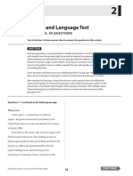 Writing and Language Test: 35minutes, 44questions