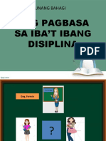 Ang Pagbasa Sa Iba't Ibang Disiplina