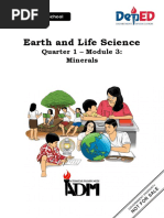 Earth and Life Science: Quarter 1 - Module 3: Minerals