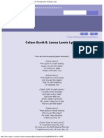 Calum Scott Leona Lewis - You Are The Reason (Duet Version) Lyrics AZLyricsco