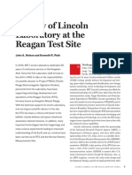 History of Lincoln Laboratory at The Reagan Test Site