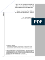 Educar Campesinos y Formar Ciudadanos en Colombia Durante La Republica Liberal 1930-1946