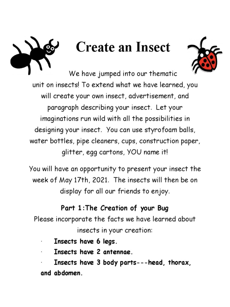 Create An Insect Cover Sheet | PDF