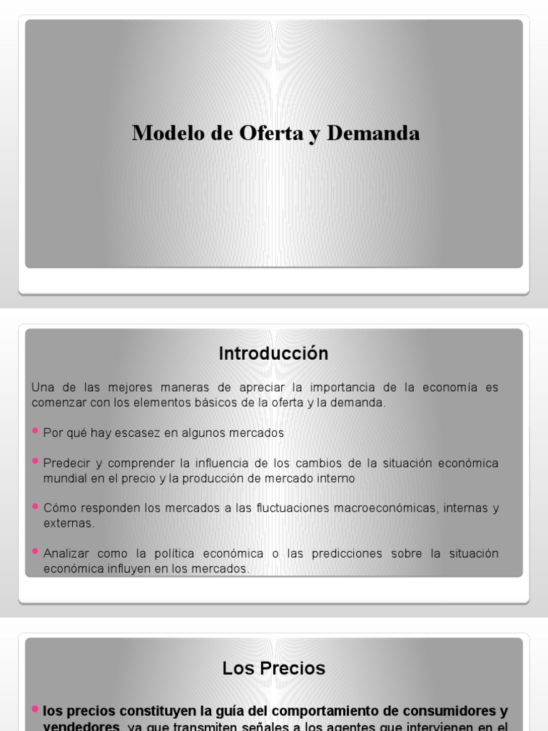 Modelo de Oferta y Demanda en Economía | PDF | Oferta y demanda ...