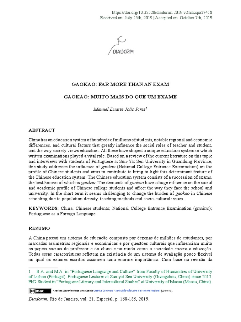 Gaokao's Impact on Chinese Education | PDF | Test (Assessment) | Schools