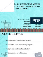 Mediation As An Effective Means To Alternate Dispute Resolution Mechanism