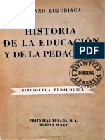 Historia de La Educación y de La Pedagogía