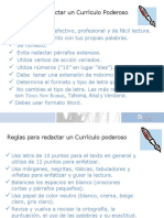 Reglas para El CV